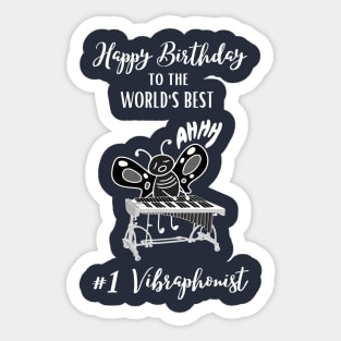 Depressed Butterfly Vibraphone Player Playing Vibraphone Music Sticker